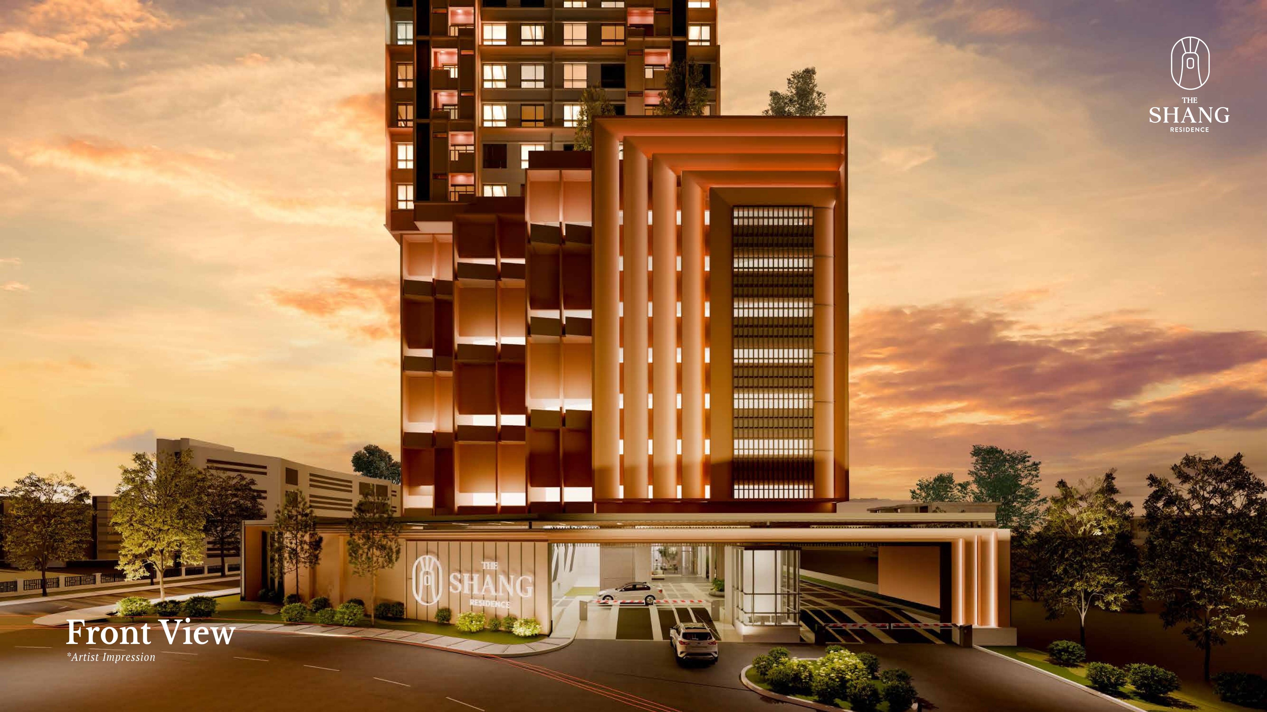 The Shang Residence facade front view — luxury freehold condo in Kuchai Lama, Kuala Lumpur